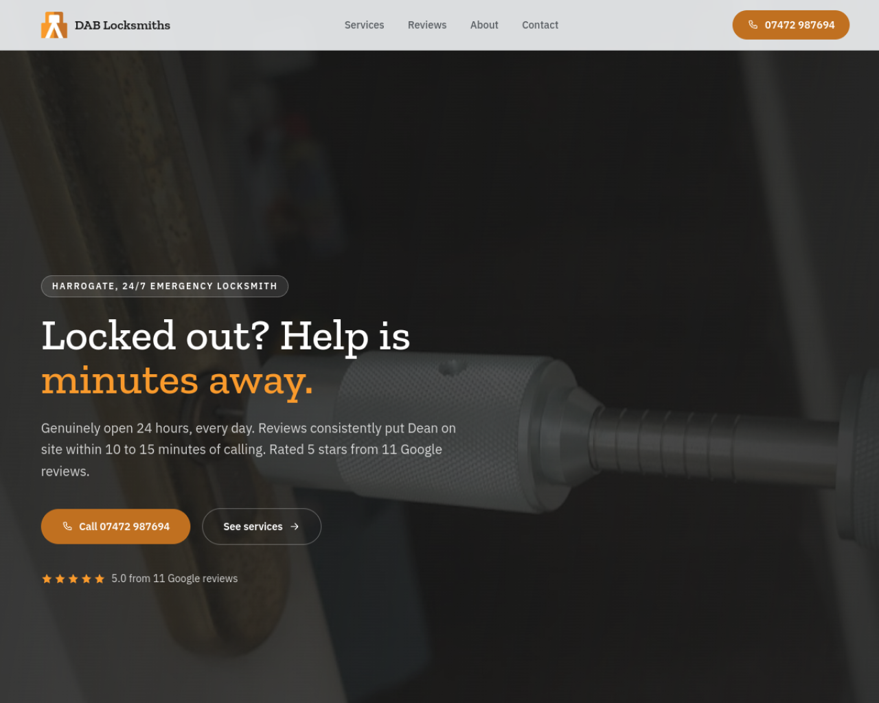 DAB Locksmiths website built by Grow Leads