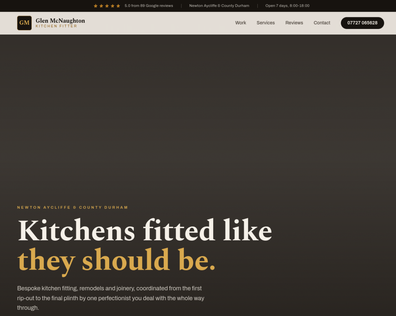 Glen McNaughton website built by Grow Leads