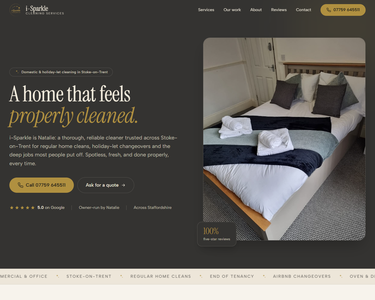 I Sparkle Cleaning website built by Grow Leads