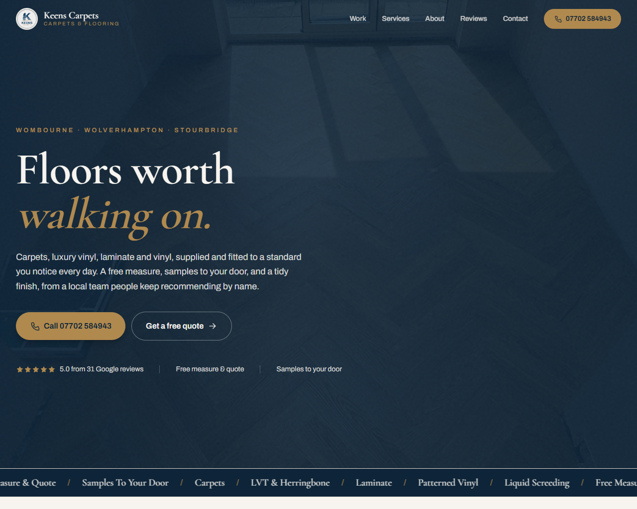 Keens Carpets website built by Grow Leads