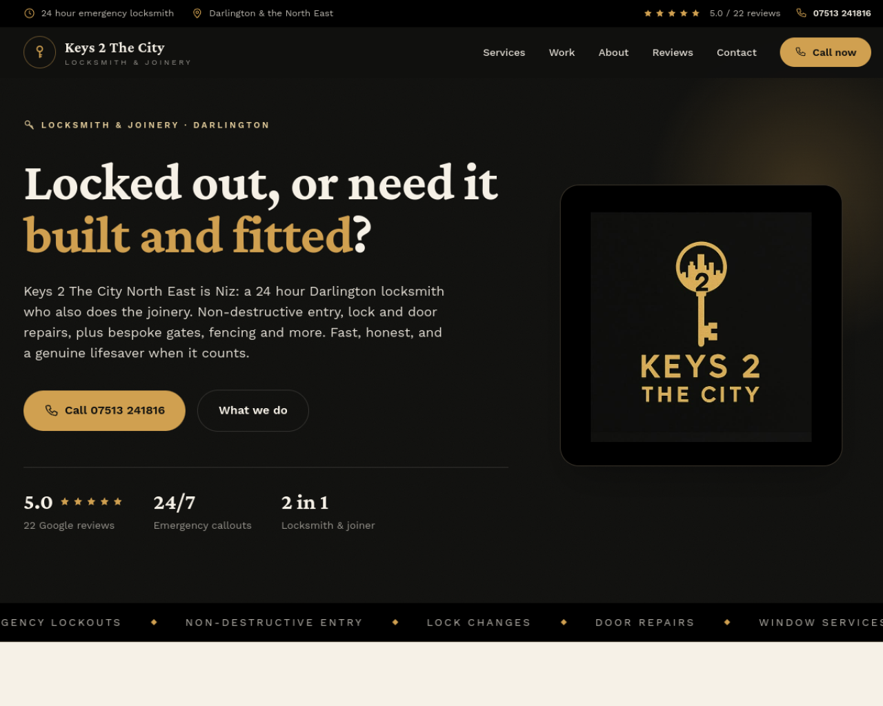 Keys 2 The City website built by Grow Leads