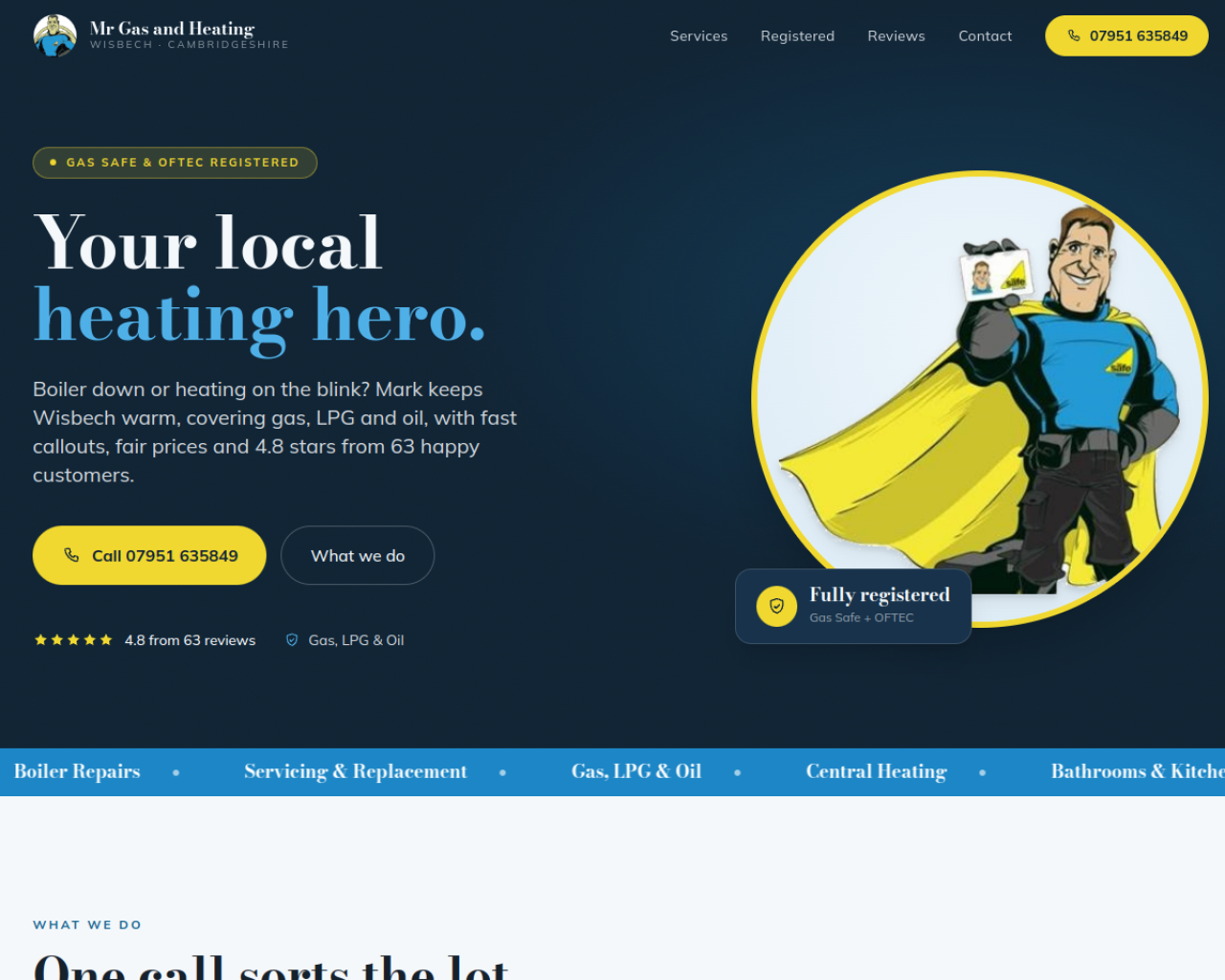 Mr Gas & Heating website built by Grow Leads
