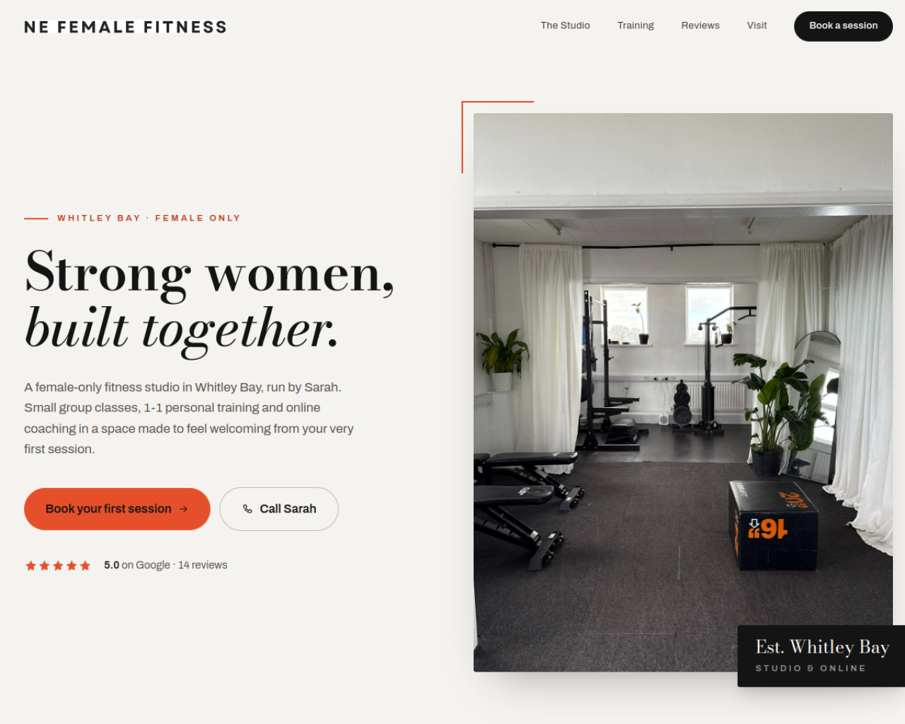 NE Female Fitness website built by Grow Leads