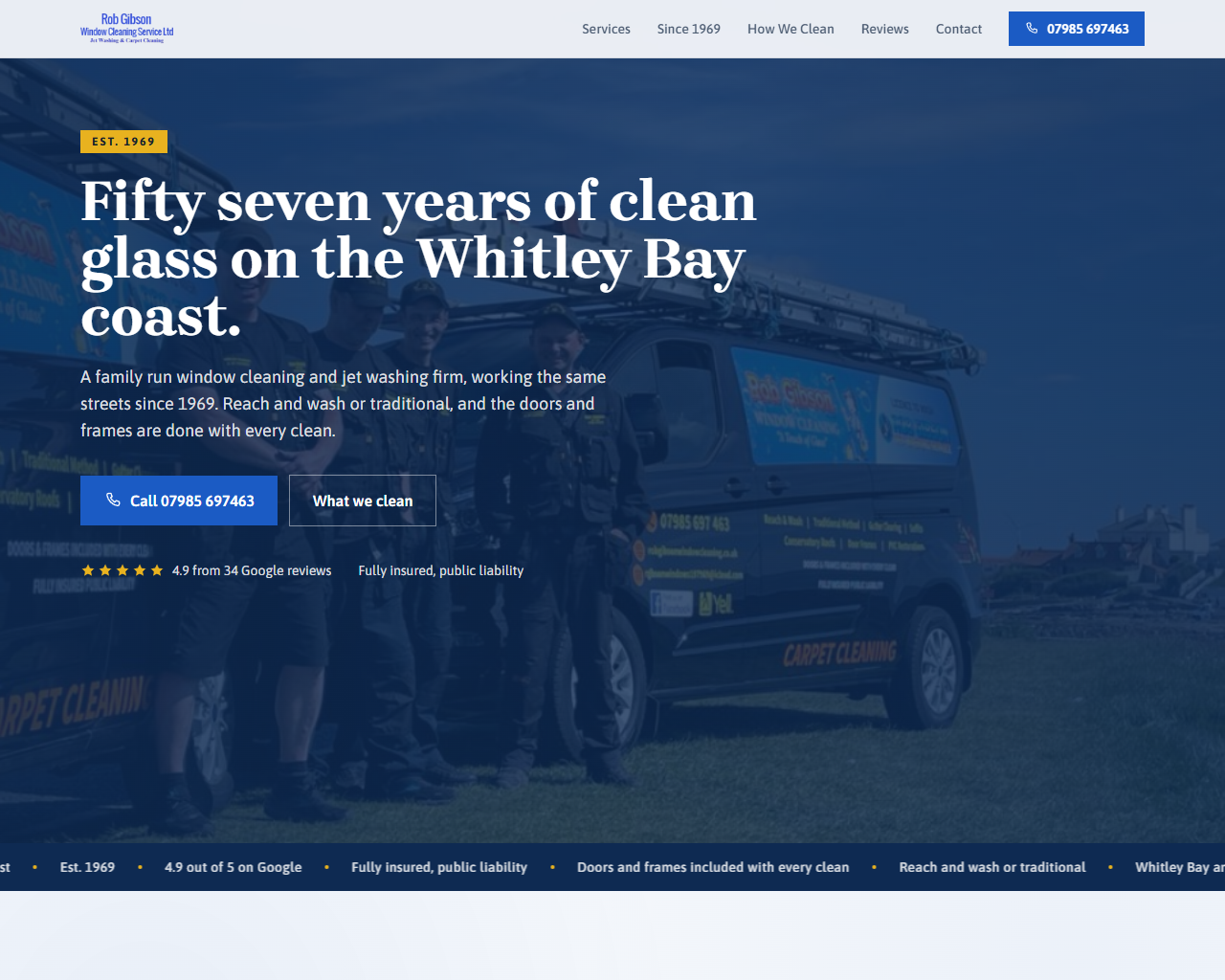 Rob Gibson Window Cleaning website built by Grow Leads