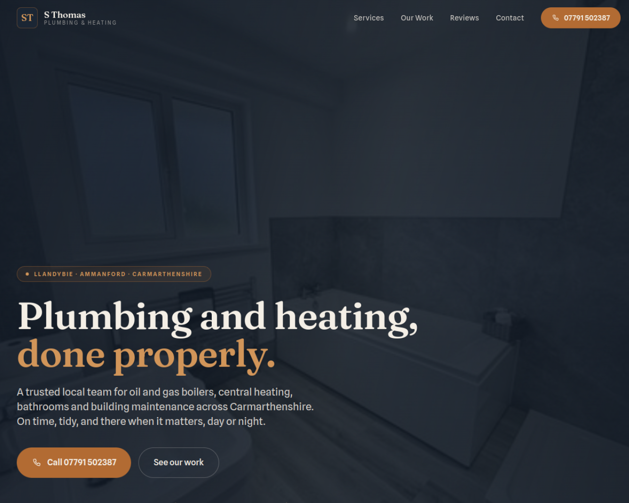 S Thomas Plumbing website built by Grow Leads
